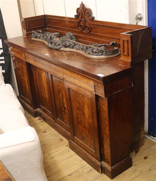 A mahogany sideboard W.195cm